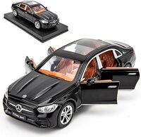 PLUSPOINT Diecast Toy Car Scale Model Benz E300l E-Class Pull Back Vehicles Alloy Simulation Supercar with Lights and Sound Also for Car Dashboard Kids Adult