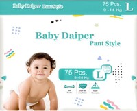 TOOBIL Baby Diper pant Style, Large 9-14 KG (75 PCS) - L (6/piece)
