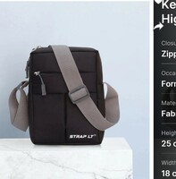  Straplt Black Sling Bag Cross Body Messenger Sling Bag for Men & Women Messenger Bag on Flipkart