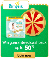 Win Guaranteed up to 50% on Pampers | Funzone Wheel of Rewards
