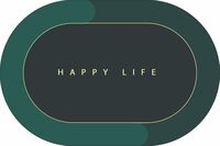 STATUS CONTRACT Happy Life Water Absorbing Mat for Bathroom Quick Dry Rubber Backed Anti-Slip Floor Mat Non Slip Mat for Home, Kitchen (38x 58cms) (D4)
