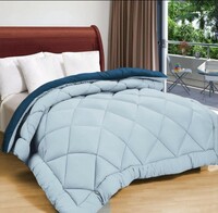 BSB HOME Microfibre All Season/AC/Summer Solid Reversible Double Bed Comforter Blanket | Blanket | Dohar | Duvets - (220 GSM, Aqua and Blue) 
 