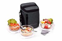 SOPL - OLIVEWARE Glassware Round Lunchbox - Set of 3 (400ml) 