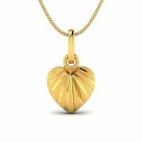 LORDS JEWELS Pure Heart Gold Pendant | 0.8 Gram BIS Hallmarked 22kt Yellow Gold | No Chain Included
