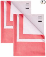 Solimo - Cotton Water Resistant, Dry Sheet  (Dark Pink, Set Of 2)
