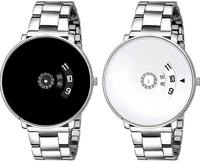 Combo Paidu Black & white (1-1 pcs only) with Chain Strap Analog Watch  - For Men