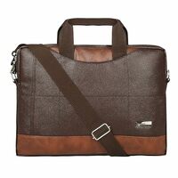 Zipline Office Synthetic Leather laptop bag for Men women, 15.6" compatible laptop Messenger Bags for Men & Women (1-Brown Bag)