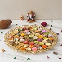  Pooja Thali Set for Home Mandir Pooja thali (Size 20nch)