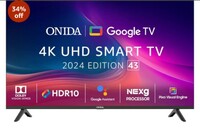 ONIDA 108 cm (43 inch) Nexg Series 4K Ultra HD LED Smart Google TV 43UIG (Black)