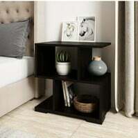 Amazon Brand - Solimo Quess Engineered Wood Wenge Finish Contemporary Bedside Table (Brown)