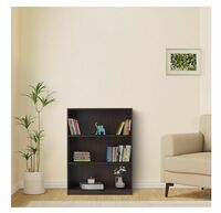 Amazon Brand - Solimo Uno Engineered Wood 3 Tier Bookshelf (Wenge Finish)