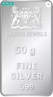 LORDS JEWELS (999) 50g Silver Bar 