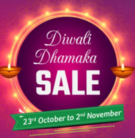 Diwali Dhamaka Sale - Upto 50% off + Freebies + Free warranty & More (23 Oct - 2 Nov)