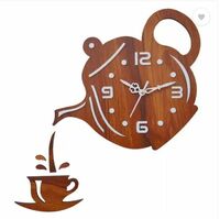FASTQT Analog 48 cm X 38 cm Wall Clock (Brown, Without Glass, DIY Clocks)