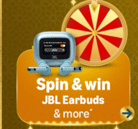 Amazon Spin and Win JBL earbuds and more*
