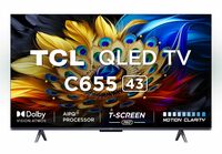 TCL 108 cm (43 inches) 4K Ultra HD Smart QLED Google TV 43C655 (Black)