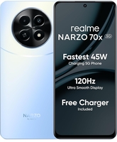 realme NARZO 70x 5G (Ice Blue, 6GB RAM,128GB Storage)|120Hz Ultra Smooth Display|Dimensity 6100+ 6nm 5G|50MP AI Camera|45W Charger in The Box 