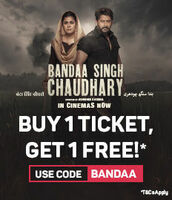 BookMyShow - Bandaa Singh Chaudhary Movie BOGO Offer