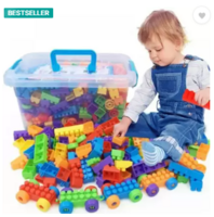 ARIZON DIY Plastic Building Blocks for Kids 100+ pcs  (Multicolor)