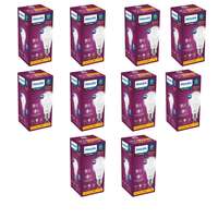 Philips - 9-Watts LED Warm White LED Bulb, Pack of 10, (Ace Saver)