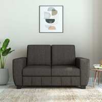 Amazon Brand - Solimo Zates 2 Seater Sofa (Fabric, Brown)