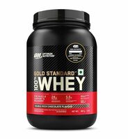 Optimum Nutrition (ON) Gold Standard 100% Whey (2 lbs/907 g) (Double Rich Chocolate) Protein Powder for Muscle Support & Recovery, Vegetarian - Primary Source Whey Isolate