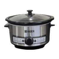 HADEN 3.5 Litre Electric Slow Cooker with Power Light Indicator (Silver)