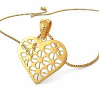Joyalukkas 22k (916) Yellow Gold and Pendant for Girls