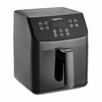 amazon basics 1700 W Digital Air Fryer with Touchscreen Panel|5.5 Litre Non Stick Basket with Metallic Interior|8 Pre Set Functions Including Air Fry, Roasting, Baking & Grilling, 5.5 liter