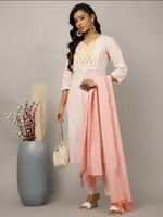 Jaipur Kurti Women Pure cotton kurta set with dupatta 