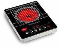 Pigeon by Stovekraft Infrared Cook & Grill 2000 Watts Induction Stove, Black