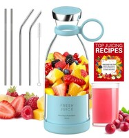  WOW HOME BASICS Portable Blender, USB Rechargeable Mini Juicer Blender, Electric Juicer Bottle Blender Grinder Mixer, Personal Size Blender for Juices, Shakes and Smoothies, Fruit Juicer Machine 