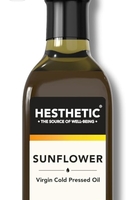 Hesthetic - Edible Cold Pressed Sunflower Oil | 500ml | Rich in Healthy Fats, Ideal for Cooking, Frying & Salad Dressings | 100% Pure & Natural | Food Grade Virgin Oil 