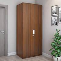 @home by Nilkamal Engineered Wood Wardrobe (Urban Teak) | 1 Year Warranty (Joyce Without Mirror, 2 Door)