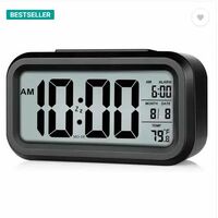 Cipzi Digital Black Alarm Table Clock