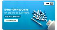 [User Specific] Tata Neu x 1MG | Get extra 100 NeuCoins on orders above ₹499 [till 31st October] 