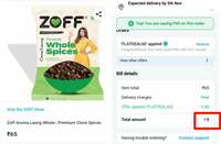Zoff whole spices at Rs.5 only 