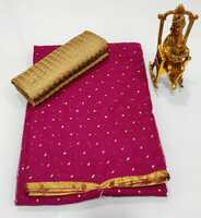 Printed Chiffon Saree (Pink)