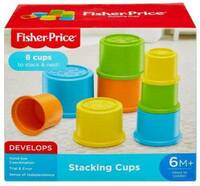 FISHER-PRICE Original Stacking Cups, Colourful Stacking Toys, Develops Hand-Eye Coordination  (Multicolor)