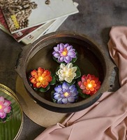 (Pack of 2) Lotus Floating Battery Operated LED Diya