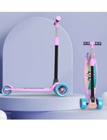 Lifelong LLKS03 Foldable Kick Skating Cycle| Skate Scooter for Kids(Max User Weight: 50Kg) Kids Scooter (Pink, Blue)