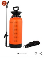 ORILEY Agro 8 Ltrs Handheld Manual Garden Sprayer Water Pressure Pump for Plant Spraying Gardening Agriculture Household Cleaning Pesticide Removal and Sanitising (Random Colour)