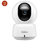 QUBO Smart 360 3MP 1296p WiFi CCTV Security Camera from Hero Group | Mobile App | Two Way Talk | Night Vision | Cloud & SD Card Recording | Made in India | Alexa & OK Google | 1TB SD Card Support