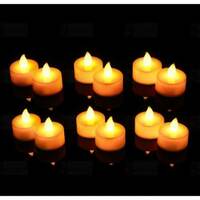 SATYAM KRAFT 12 Pcs Flameless & Smokeless Decorative Acrylic Tea Light