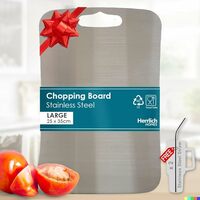 Herrlich Homes Rectangular Stainless Steel Chopping Board for Kitchen