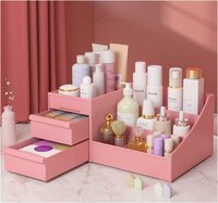 Boniry Makeup Organizer with Drawers Vanity Storage Box - (PINK)