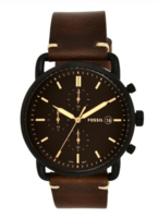 Fossil - Men Leather Straps Analogue Watch 