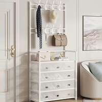 Flolinda Coat Rack with Shoe Storage, Entryway Coat Rack with 8 Hooks, 5 Tier Shoe Rack Apply ₹100 coupon 