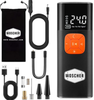 Lowest in forum: Woscher i6 2 in1 Tyre Inflator for Car & Bike with 150 PSI Pressure, 4000 mAh Battery
