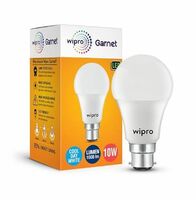 wipro Garnet 10W LED Bulb for Home & Office |Cool Day White (6500K) | B22 Base|220 degree Light coverage |4Kv Surge Protection |400V High Voltage Protection |Energy Efficient | Pack of 1